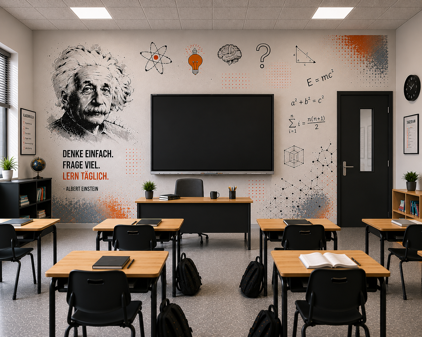 Welt: Klassenraum Lernen.