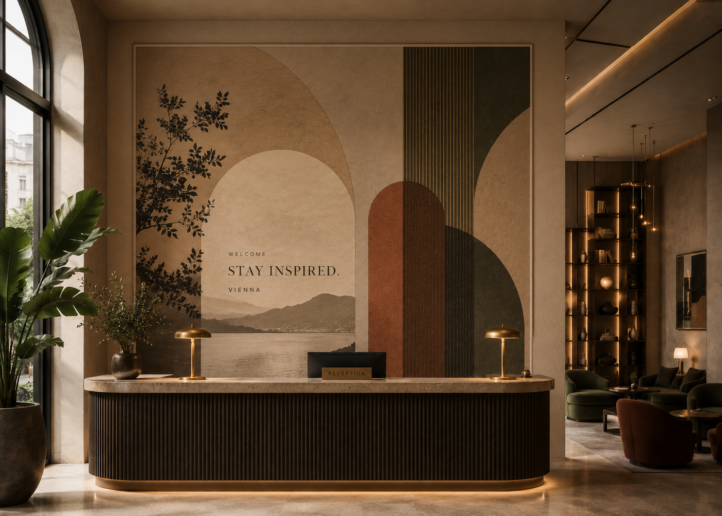 Welt: Hotel Lobby.